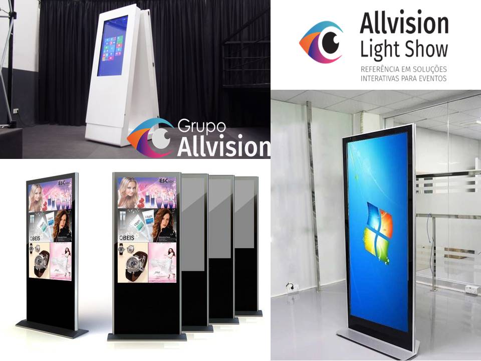 Aluguel de Equipamento Digital Feiras e Eventos totem touch screen telas touch EM 2026